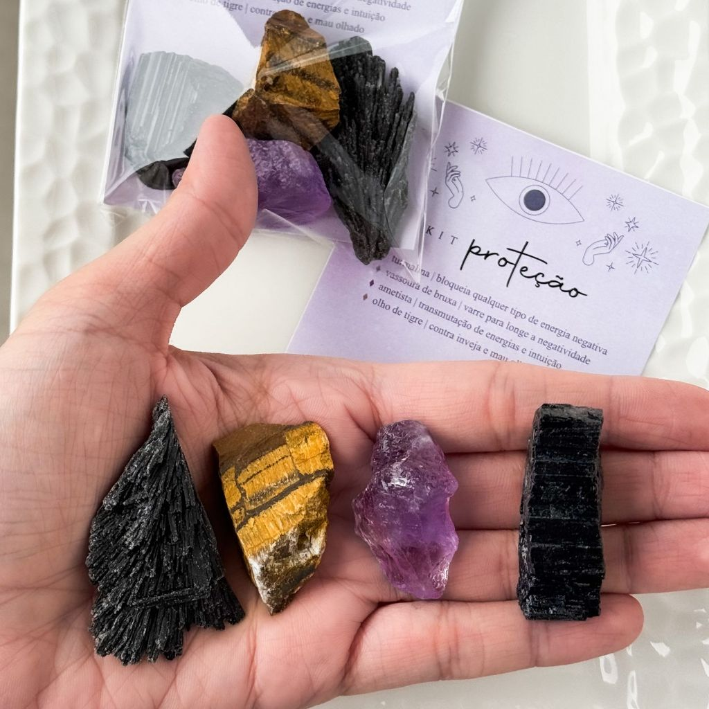 KIT PEDRAS NATURAIS - Kit Carro, Kit Infantil, Kit Prosperidade e Kit Proteção