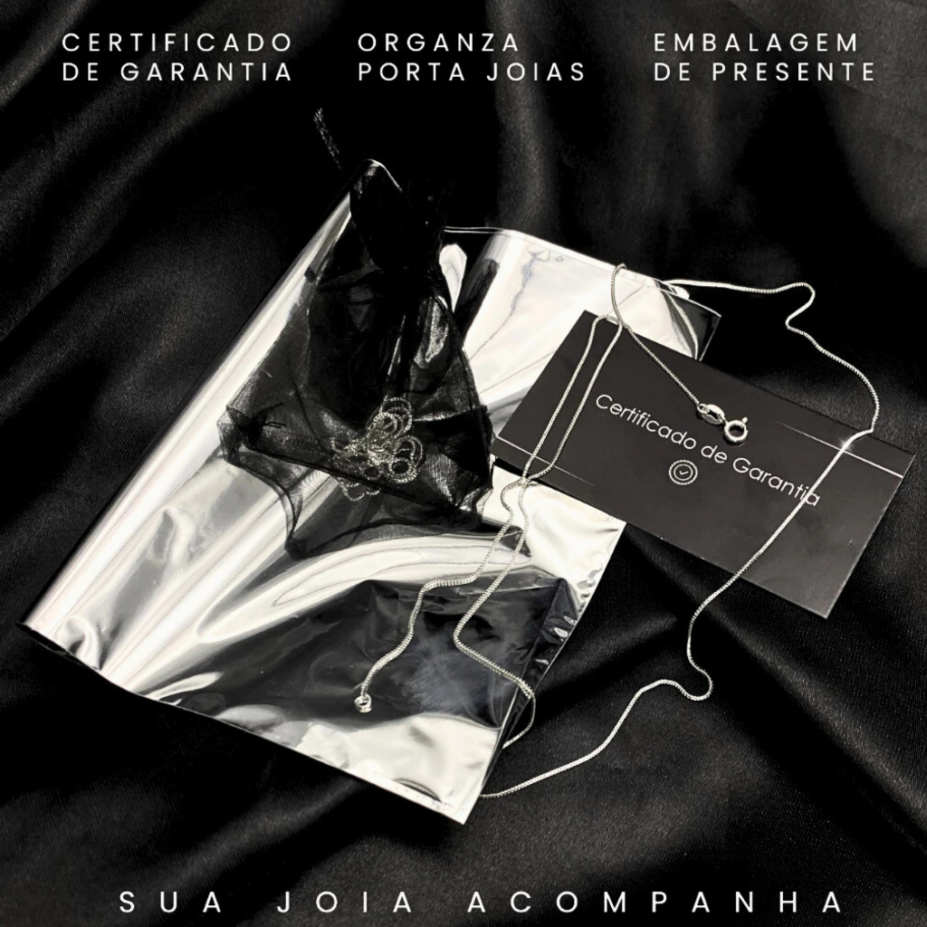 Colar Ponto de Luz Prata 925 Feminino Corrente Veneziana 45cm + Brincos Presente Zircônia Cristal