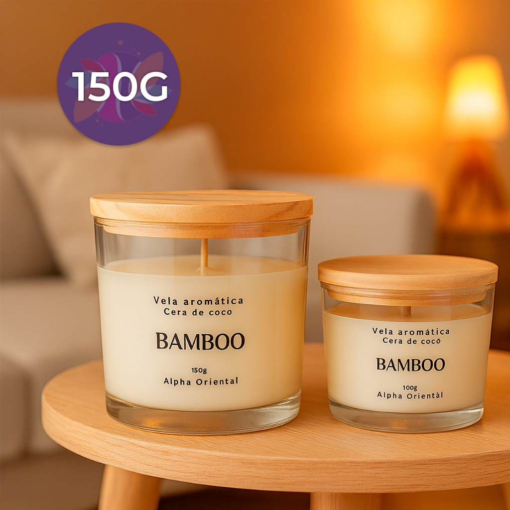 Vela aromática artesanal PREMIUM 150/100G - Vários Aromas - Com especiarias e tampa de madeira
