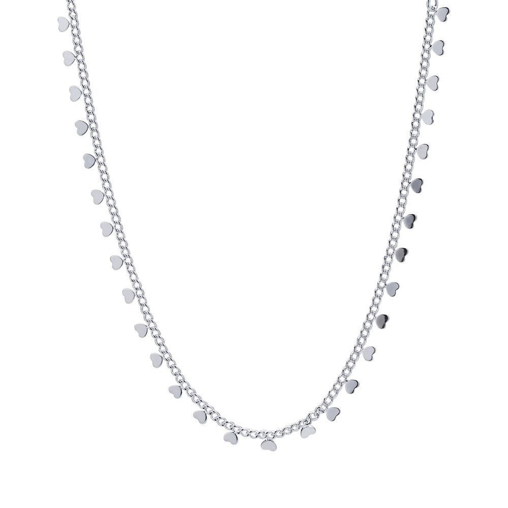 colar Choker mini coração Folheado Banho de ródio semijoias ouro 18k a prata 925